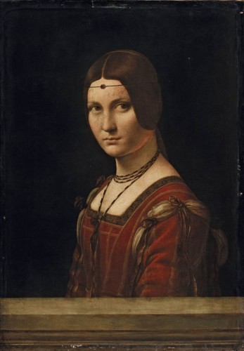 16 ID 156. Leonardo da Vinci Ritratto di dama (La Belle Ferronnière) LOUVRE