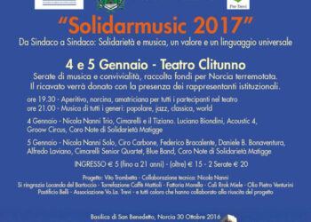 IN UMBRIA IL NUOVO ANNO APRE CON “SOLIDARMUSIC 2017”