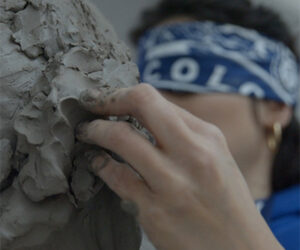 PRUNE NOURRY and ROBIN KID (a.k.a. THE KID) on stage at the Galerie Templon the new exhibitions